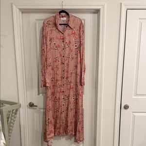 Corey Lynn Calter Pink Floral Long Sleeve Dress